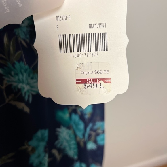 Altar’d State blue floral dress with flare sleeves size small - Picture 5 of 7